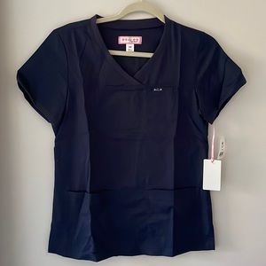 NWT Koi Scrub Top Nicole in Navy Size XS